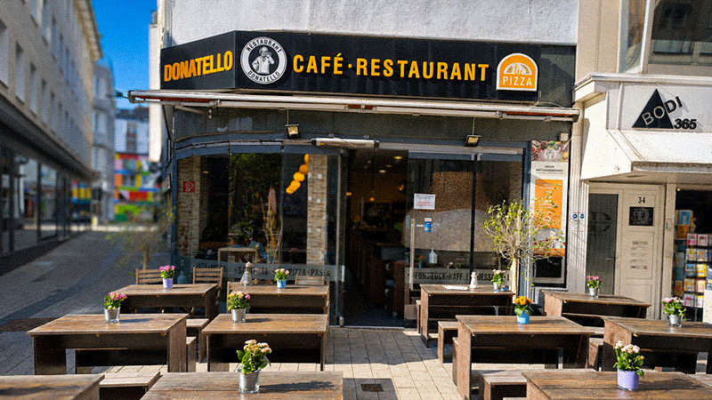 Café-Restaurant Donatello an der Herzogstraße in Wuppertal-Elberfeld